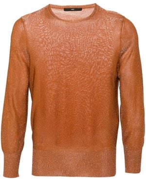 SAPIO Semi-Transparentes Lurex-T-Shirt - Orange
