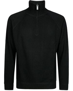 Paolo Pecora Jersey Maglia Mezza con cremallera - Negro