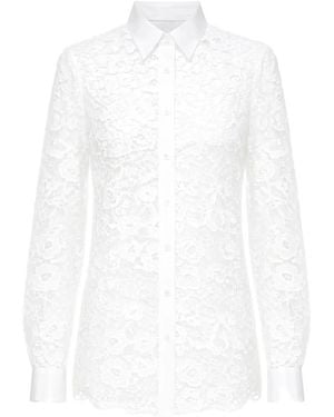 Vivetta Floral Corded-Lace Shirt - White