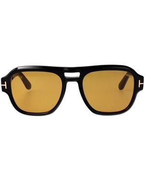 Tom Ford Mason-02 Pilot-Frame Sunglasses - Black