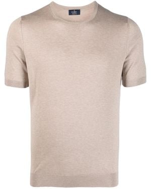Barba Napoli Fein Gestricktes T-Shirt Aus Seide - Natur