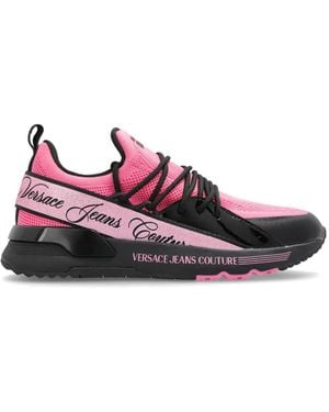 Versace Jeans Couture Sports Shoes With Printed Logo - Pink
