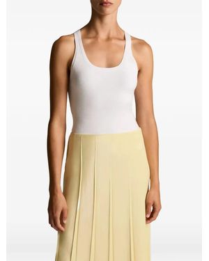 Vince Milano-Stitch Scoop-Neck Tank Top - White