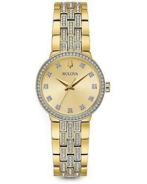 Bulova Crystal 29Mm Watch - Metallic