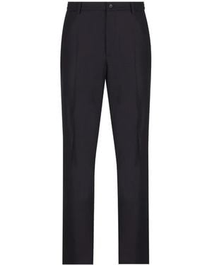 Tagliatore Pressed-Crease Tailored Pants - Blue
