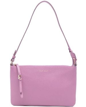 Coccinelle C-Easy Pebbled-Leather Clutch Bag - Lila