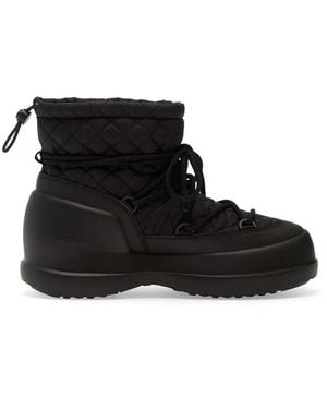 Moon Boot Mezzaluna Quilted Lace-Up Boots - Black