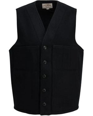 Filson Button-Up Sleeveless Gilet - Black