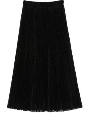Ermanno Scervino Plissé Midi Skirt - Black