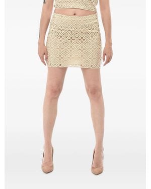Off-White c/o Virgil Abloh Logo-Pattern Skirt - Natural