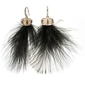 Twinset Orecchini Feathers Oval T - Nero