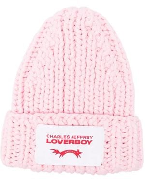 Charles Jeffrey Chubby Knit Beanie Hat - Pink