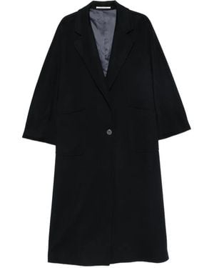 Tagliatore Belted Notch-Lapel Coat - Black
