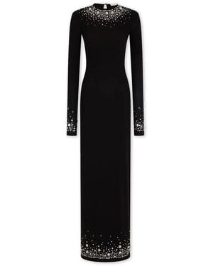 Rabanne Hotfix-Embellishment Maxi Dress - Black