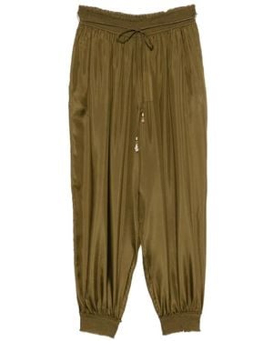 Zimmermann Elasticated-Cuff Tapered Pants - Green