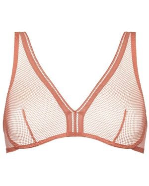Eres Underwire triangle mesh bra - Rosa