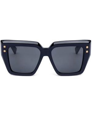 Balmain Geometric-Frame Sunglasses - Blue