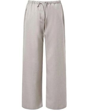 Amomento Elastic-Waistband Pants - Grey