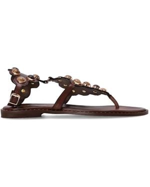 Kotris Sandals Sandales Cloutées À Bords Festonnés - Marron