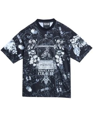Versace Jeans Couture T-Shirt Mit Cabinet De Curiositè-Print - Blau