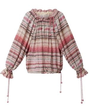 Isabel Marant Nalyna Gestreepte Top - Rood