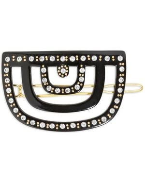 Jennifer Behr Becca Crystal Embellished Barrette - Black