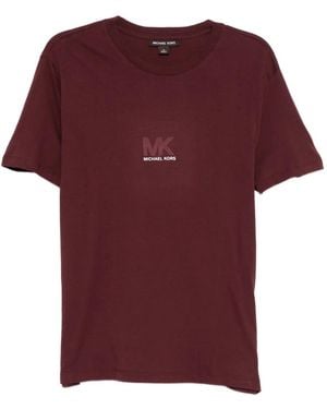 Michael Kors Logo-Embossed T-Shirt - Red