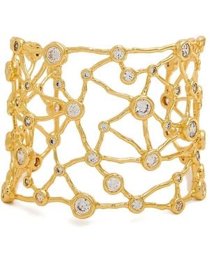 Alexis Asterales Crystal-Embellished Cut-Out Cuff Bracelet - Metallic