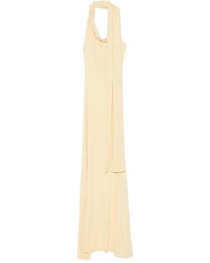 AYA MUSE Robe Drapée À Dos-Nu Wisp - Blanc