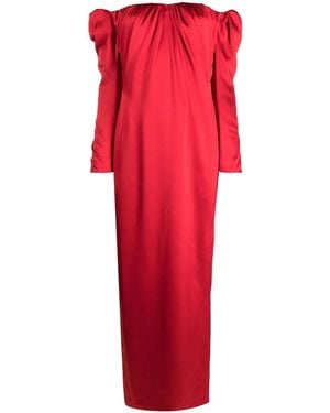 V:PM ATELIER Schulterfreies Kleid - Rot