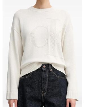 Calvin Klein Logo Jumper - White