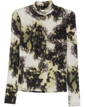 Christian Wijnants Tugal printed roll-neck top - Verde
