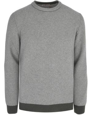 Luciano Barbera Textured-Knit Cashmere Jumper - Grey