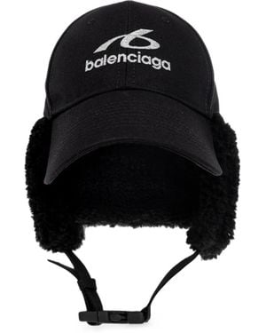 Balenciaga Bodies Fleece Lined Cap - Black