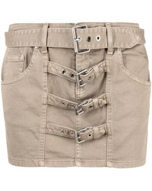 Blumarine Falda con detalle de hebilla - Neutro