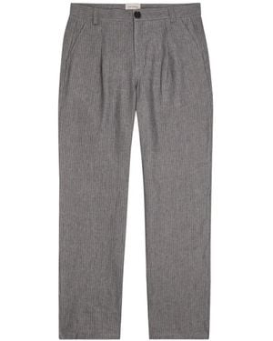 Oliver Spencer Pantalones Wilkins A Rayas Diplomáticas - Gris