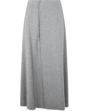 Alberta Ferretti High-Waisted Maxi Skirt - Grey