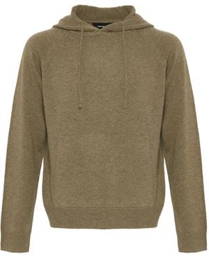 Yves Salomon Knitted Hoodie - Green
