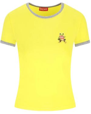 DIESEL Crew-neck Graphic T-shirt - Yellow