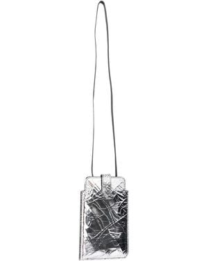 Maison Margiela Broken Mirror Leather Phone Holder - White