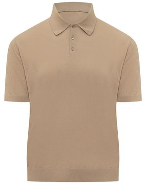 Malo Short-Sleeves Polo Shirt - Natural