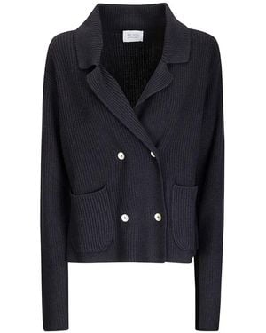 Be You Doppelreihiger Cardigan - Schwarz