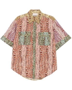 ALÉMAIS Varna Snake-Print Shirt - Pink