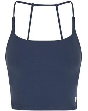 Vuori Allthefeels Strappy Cropped Top - Blue