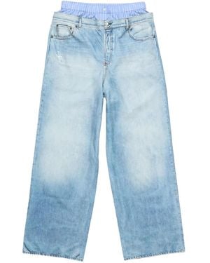 Acne Studios Trompe L'oeil Hose - Blau