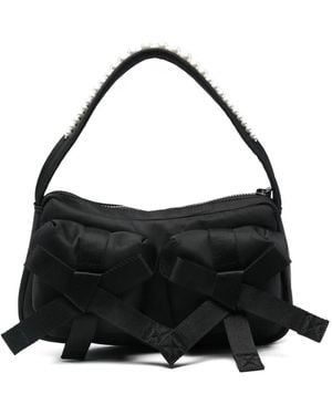 Simone Rocha Classic Bow Schultertasche - Schwarz