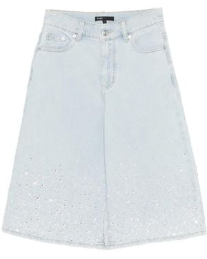 Maje Rhinestone Bermuda Shorts - White