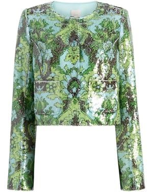 Cinq À Sept Damask Aspen スパンコール ジャケット - グリーン