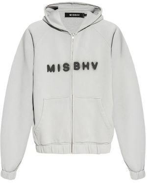 MISBHV Kapuzenjacke mit Logo-Print - Grau