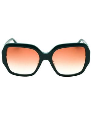 MARCIANO BY GUESS Oversized Geometric-Frame Sunglasses - Black